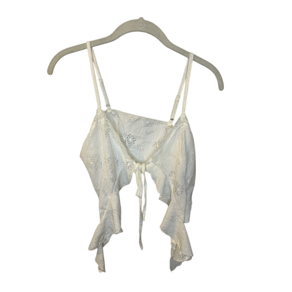 Cider white lace‎ crop top